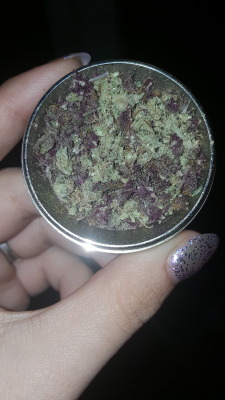 tobacco-and-loko:So I didn’t know I already had sour diesel in the grinder, and I put some purple passion in and what happened was super pretty.  Don&rsquo;t stop doing what you&rsquo;re doing