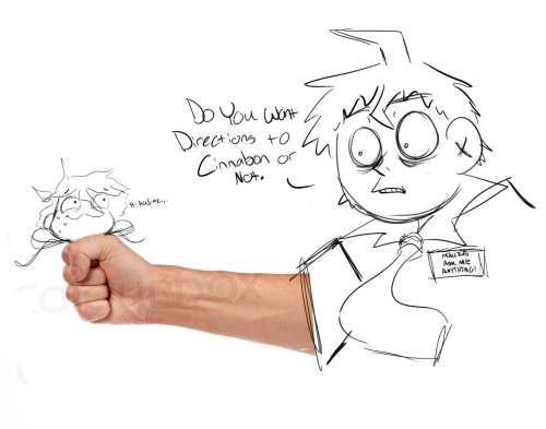 mall au where Hajime works at the information desk and Nagito keeps coming in to harass him