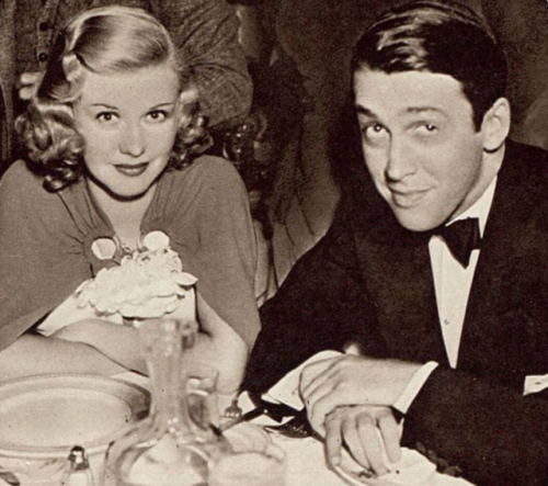 yesterdaysprint:Ginger Rogers and Jimmy Stewart, 1936