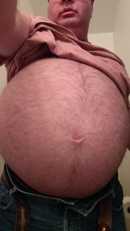 ballbelly:  Birthday weekend gluttony 53 ½"