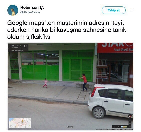 Google Maps'ten müşterimin...