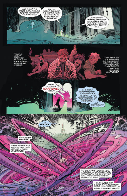 The Dreaming #19 - Written by Simon Spurrier, art by Bilquis Evely (pencils and inks) and Mat Lopes 