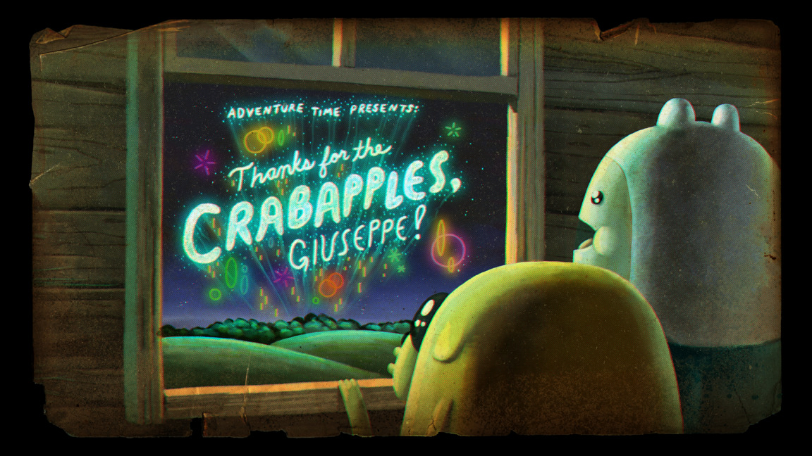 Thanks for the Crabapples, Giuseppe! - title card designed by Seo Kim painted by Nick