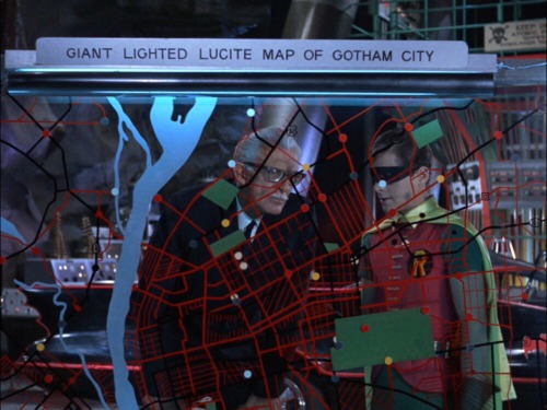 batlabels - GIANT LIGHTED LUCITE MAP OF GOTHAM CITY