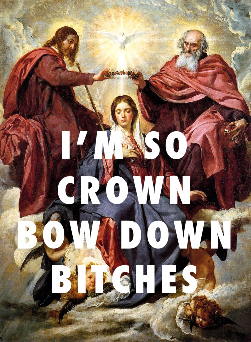 flyartproductions:  H(eaven) Town Vicious Coronation of the Virgin (1644), Diego Velazquez / Bow Dow