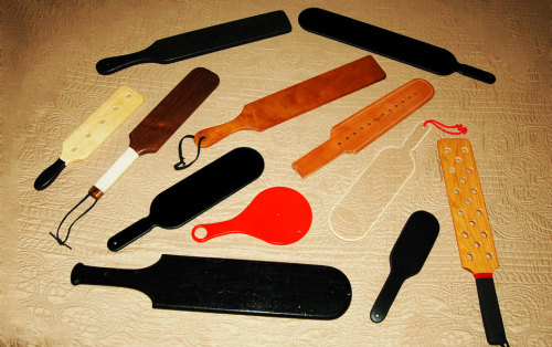 Pick a paddle and then bend over!