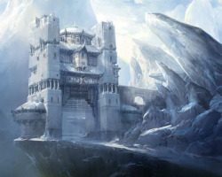 fantasy-art-engine:  Snowy Fortress by Jae