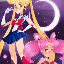 Crop of Print number 47 Sailor Moon and Sailor