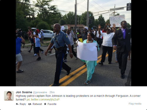 For once, there's some good news coming out of Ferguson