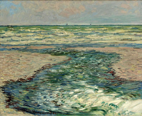The Seacoast Of Pourville, Low Tide (1882) By Claude Monet
