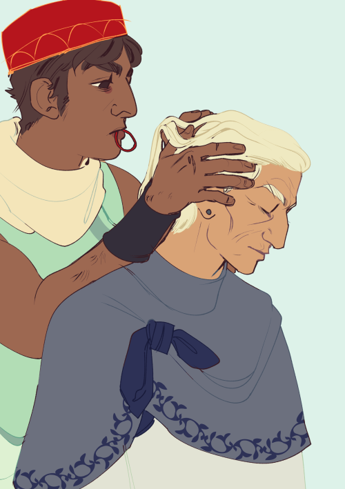 art about woven characters and doing people’s hair etc