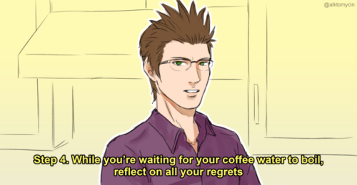 behemothbig: alktomycin: How To Make Coffee with Ignis a parody of this post  @layle