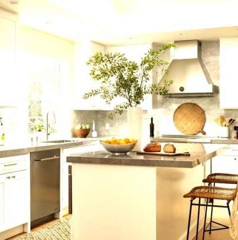San Francisco Pantry Kitchen Example Of A Large Trendy L-shaped Light Wood Floor And Multicolored Floor