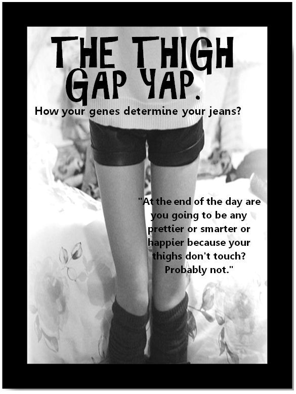 Fitnessflirt on Tumblr: Thigh Gap? Do your genes determine your jean size?  There has recently been an explosion of thigh gap controversy that has...