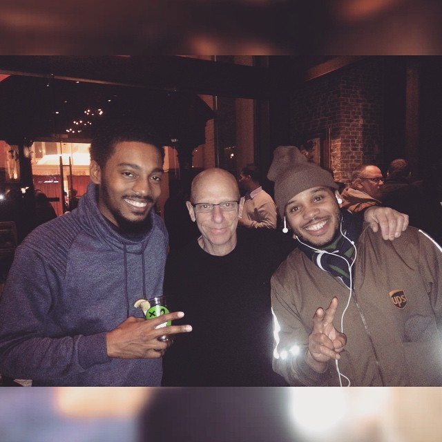 chillmoody:
“Earlier with @SomevelvetBlog and @JusBeano at the #GrammyPHI #InTheMixx event at the Hard Rock Cafe. They caught me laughing in the picture at Beano always coming to these events in his uniform. That’s dedication. #nicethings #AGC...