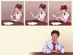 pussycat-scribbles:  IwaOi headcanon: Iwaizumi and Oikawa study together regularly, making sure that neither falls behind with homework assignments (which would, god forbid, interfere with volleyball practice).   Iwaizumi sometimes asks Oikawa to explain