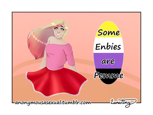anonymous-asexual:For all the beautiful nonbinary folx out there! We all have different experiences,
