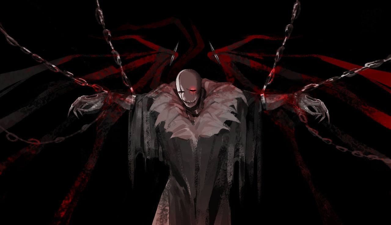 saturnwonder:  vickyhbx:  doomfell version of gaster XDDD original design from @nolen-b