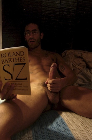 barebackstation:  Put that fucking book aside and find a hole to dump your load man!