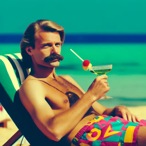 Felix, A Svelte And Cunning Man, Strolled Along The Sunlit Shore With His Usual Impeccable Style: Designer