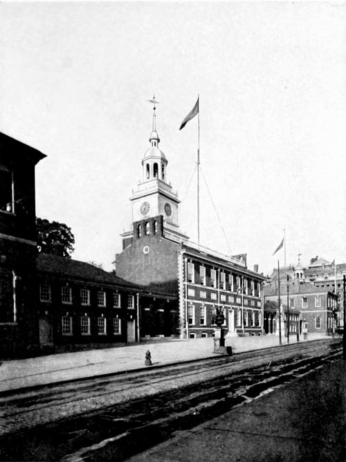 City Hall and Independence Hall in Pennsylvania (Philadelphia, 1905).