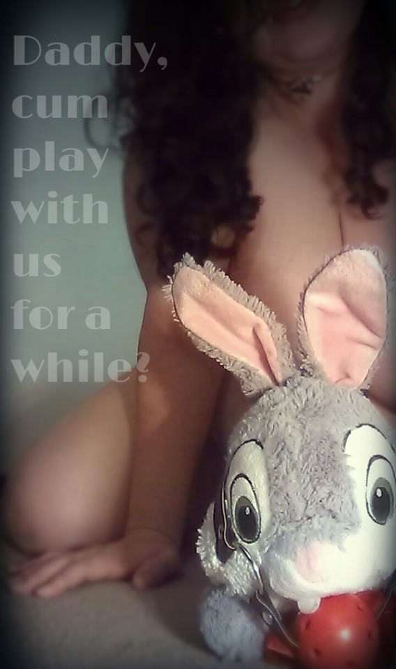 Ta-daaa!!! A Nakey Selfie!!  Whoops, Mr. Bunny Wanted To Get In The Pic As Well. I Guess He Blocked