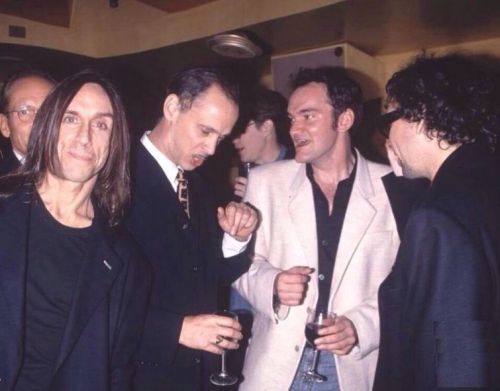 foreverblog-world:  Iggy Pop, John Waters, Quentin Tarantino and Tim Burton.  Los Angels 1997