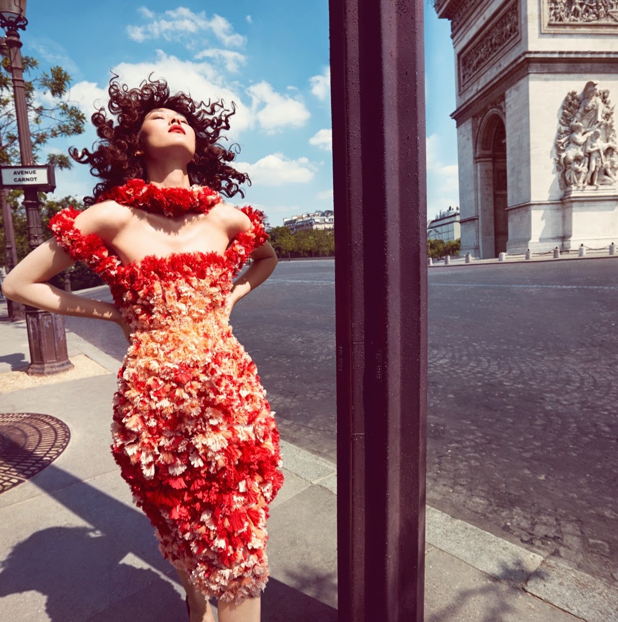 stormtrooperfashion:  Liu Wen in “Scarlet Rouge” by Camilla Akrans for Vogue