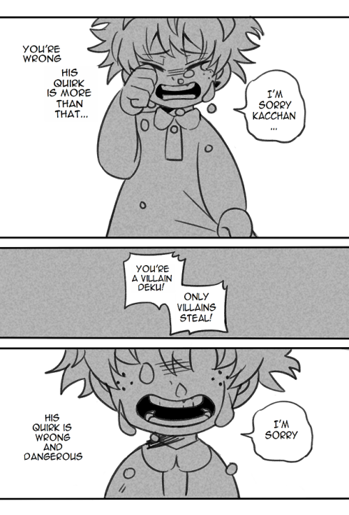 thefruitloop-chan:Old comic of what if Izuku had All for one that he accidentally stole Katsuki&rsqu
