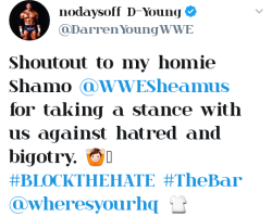 deidrelovessheamus:Sheamus and Darren Young taking a stand against hate! ☺👍👊
