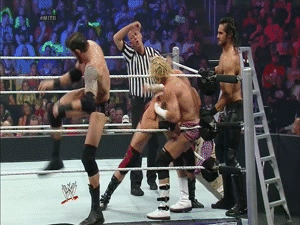 Calm yourself Seth! Stop trying to dig into Ziggler’s trunks