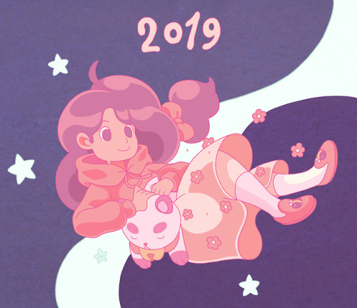 “Lazy in Space” Sketchbook & Digital, 2018Not unlike how Puppycat resonates in this 