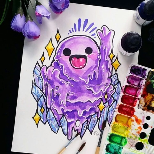 the pokemon Grimer ⠀ I&rsquo;m selling this orginal watercolor painting in my etsy!⠀ .⠀ .⠀ .⠀ .⠀