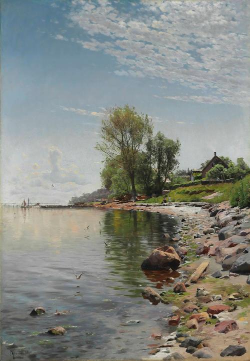 vizuart: Peder Mørk Mønsted - Coastal View (1900)