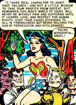 superdames:  Love and respect for human rights. —Sensation Comics #81 (1948) 