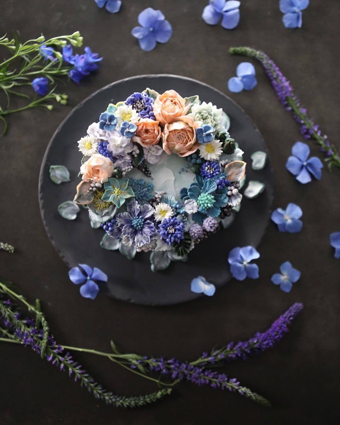 sosuperawesome: Floral Cake Art by Soo Cake on Instagram  Follow So Super Awesome