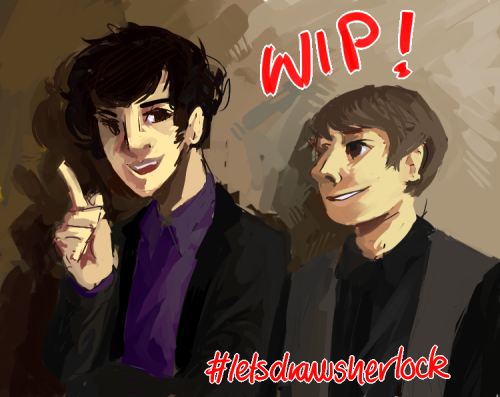 woo this is going to be super fun when it all comes together with everyone #letsdrawsherlock