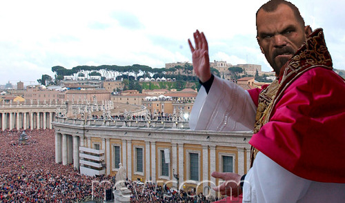 okellyjaneo:  puscyiffer:  “pope francis” makes me laugh because imagine l4d’s francis walking out to say hello to everyone in vatican, tapping on the mic and saying “i hate crowds"   
