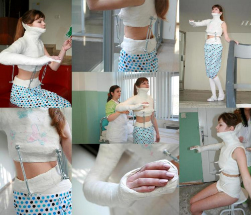 Sex Young Women wearing a body brace (Medical pictures