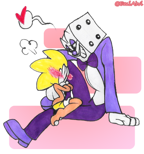 emi-alvi:i joked that he’d have a crush on the king dice and now, look at me… succumbing……i drew him