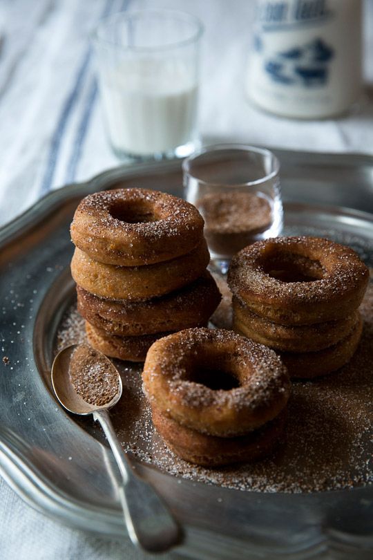 all-things-bright-and-beyootiful:  Pumpkin Doughnuts {Recipe} 
