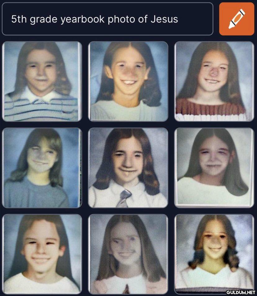 5th grade yearbook photo...