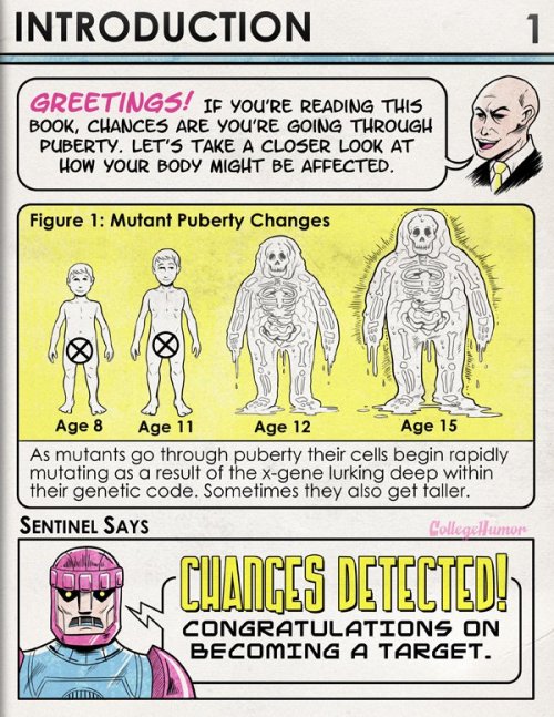 collegehumor:  The X-Men Guide to Puberty by adult photos