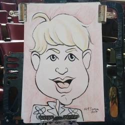 Drawing caricatures at Memorial Hall in Melrose!