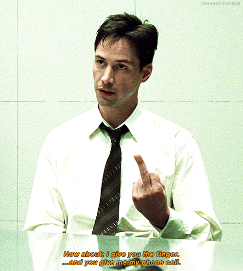 Keanu Reeves As Thomas Anderson/Neo THE MATRIX (1999), Dir. The Wachowskis