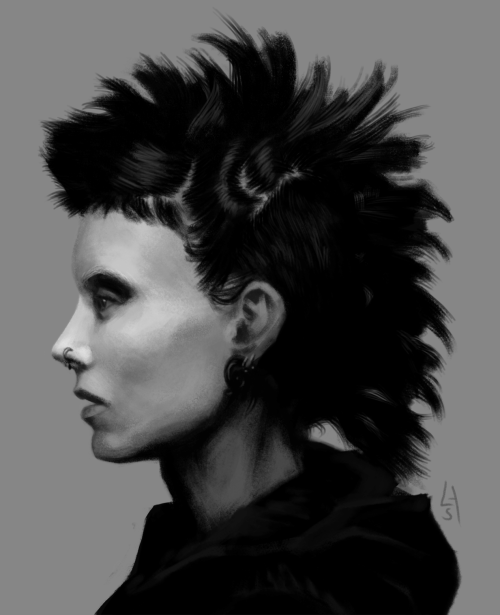 Lisbeth Salander study I did in class