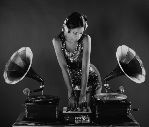 Girls with Vinyl Records