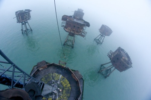 abandonedography:These guy’s kayaked to the Maunsell Seaforts and risked they’re lives to get some a