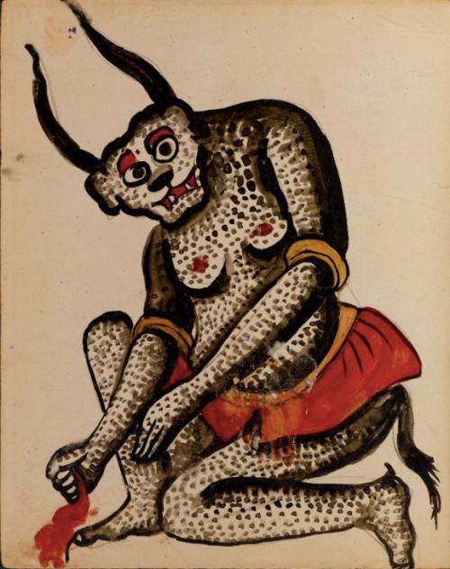 nobrashfestivity: Unknown, Illustrations of demons from a Persian book on magic and astrology, 1921 Princeton University Library 