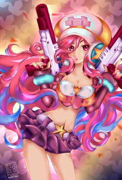 yep-that-tasted-purple:  Arcade Miss Fortune_League of Legends by bakanousagi24